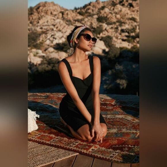 Dress The Population Black Nicole Midi Sheath Dress Sweetheart Bust Black Small - Picture 2 of 9